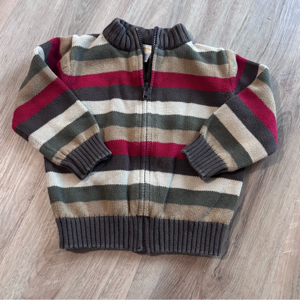 Gymboree Striped Sweater - Red and Brown